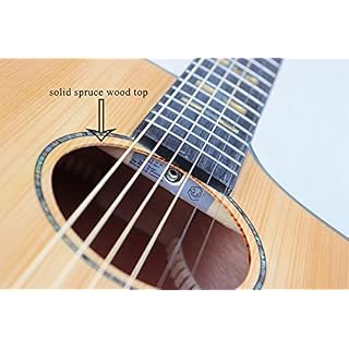 KEPOHK 41 pouces guitare Folk 6 cordes avec touche incrustée Quare Shell 41 pouces guitare-avec-égaliseur - Les Beatles, Paul McCartney, John Lennon, RIngo Starr, George Harrison KEPOHK 41 pouces guitare Folk 6 cordes avec touche incrustée Quare Shell 41 pouces guitare-avec-égaliseur – Image 4