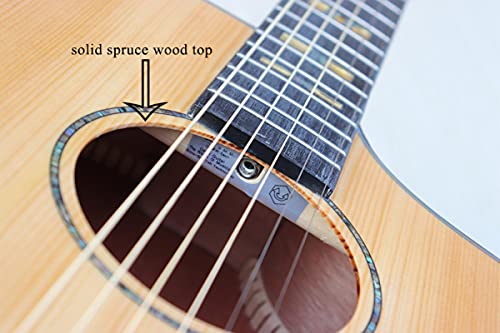 KEPOHK 41 pouces guitare Folk 6 cordes avec touche incrustée Quare Shell 41 pouces guitare-avec-égaliseur - Les Beatles, Paul McCartney, John Lennon, RIngo Starr, George Harrison KEPOHK 41 pouces guitare Folk 6 cordes avec touche incrustée Quare Shell 41 pouces guitare-avec-égaliseur – Image 5