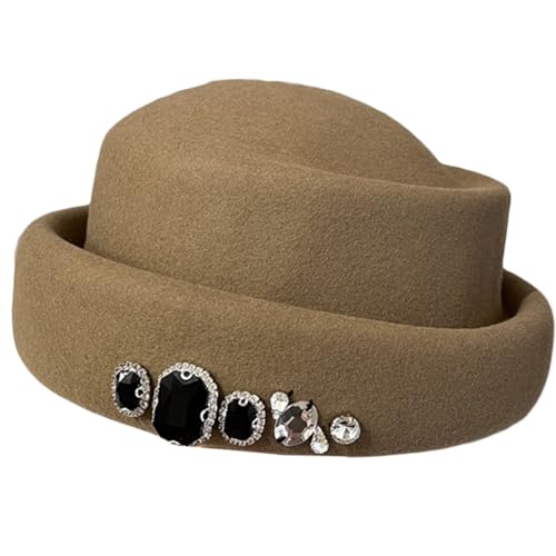 Chapeau haut-de-forme en laine femme chaud respirant tendance