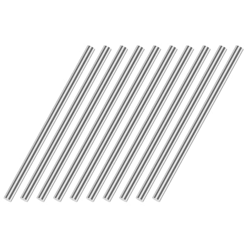 Image of uxcell 5mm x 100mm 304 Stainless Steel Solid Round Rod for DIY Craft - 12pcs
