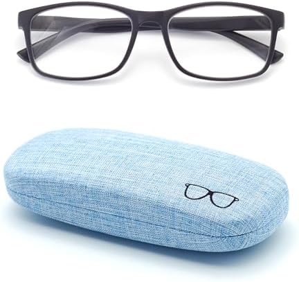 Autojouls Nearsighted Glasses for Distance with Hard Case Blue Light Spring Hinge Glasses Not Reading Glasses