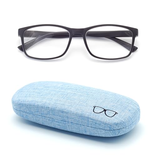 Autojouls Nearsighted Glasses for Distance with Hard Case Blue Light Spring Hinge Glasses Not Reading Glasses