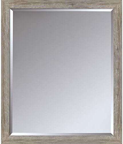 La Pastiche Metropolitan Mirror, 27.5" x 23.5", Pewter, Cream