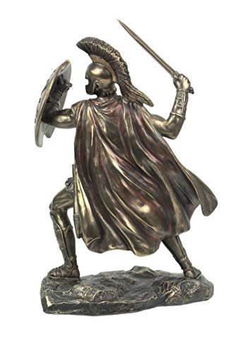 Estatua de resina fría de Aquiles en batalla 24.5 cm miniatura 3