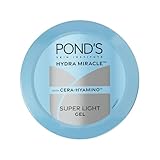 POND'S Superleichte Gel-ölfreie Gesichtspflege, 100 g, mit Hyaluronsäure und Vitamin E für frisch strahlende Haut und 24-Stunden-Hydratation – tägliche Anwendung