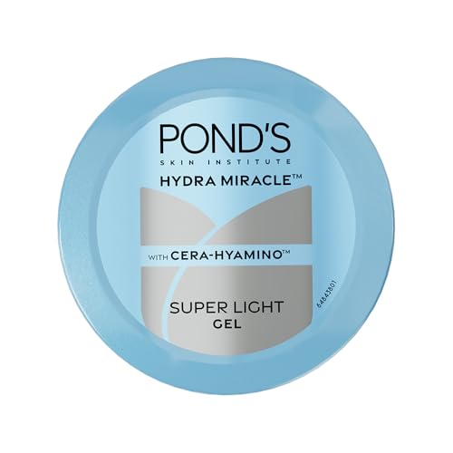 POND'S Super Light Gel Oil Free Face Moisturizer 100g, With Hyaluronic Acid & Vitamin E for Fresh Glowing Skin & 24 hr Hydration - Daily Use