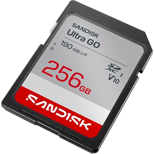 Image of SANDISK 256GB Ultra Go SD Card UHS-I, Up to 190MB /s Read Speed, Full HD Video Recording, Memory Card for DSLR and Mirrorless Camera, 10-Year Warranty