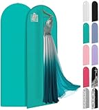 Garment Bag For Prom Dresses and Bridal Wedding Gowns - Travel Folding Loop, ID Window - 72