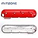 Red Valve Cover Set Left & Right Compatible with Silverado Sierra Express Savana Avalanche Suburban Trailblazer Tahoe Yukon Escalade Camaro Corvette CTS-V Firebird 4.8L 5.3L 5.7L 6.0L 6.2L 1999-2008