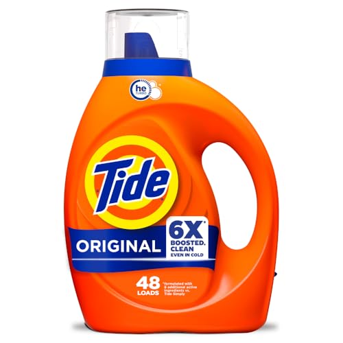 Image of Tide Laundry Detergent Liquid, Original Scent, 48 Loads, 60 fl oz, Works on 100% of Common Stains
