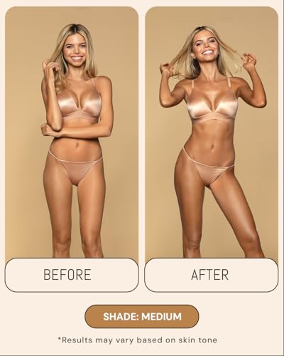 medium tanning mousse 7oz - made in the usa - streak-free fast-absorbing lightweight vegan sunless tanner for all skin types