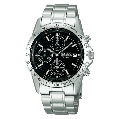 [Seiko Watch] Wristwatch Seiko Selection Men's Quartz Chronograph Watch, silver/black, 1 piece, Bracelet Type