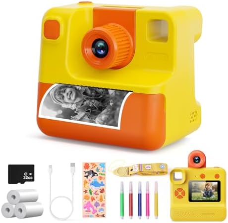 NXPZ Kinderkamera Mit Drucker - 2,4 Zoll Display 1080P HD Sofortbildkamera Für Kinder 3-12 Jahre