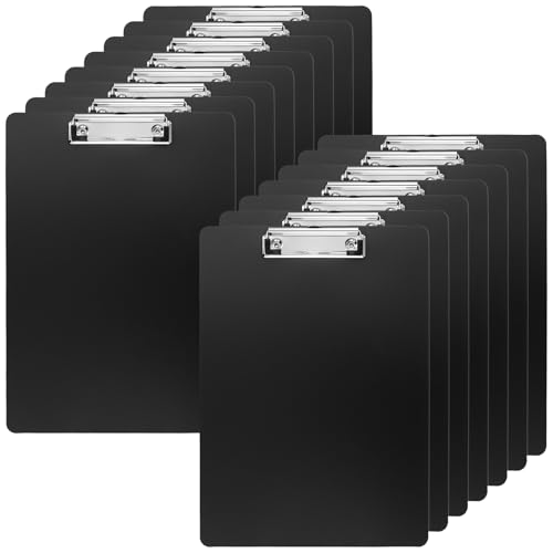 Porte-blocs A4 en plastique noir FUNSUEI | Lot de 15 pièces 31,5x22,5 cm