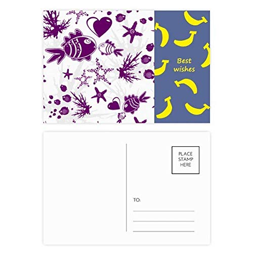 Carte postale poisson grand format 20pcs pour écrire facilement tous vos remerciements