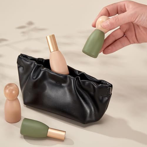 Qeuly 10ml Glass Roller Bottles - 4 Pack Essential Oils Roll-on Bottles with Stainless Steel Roller Balls for Aromatherapy and Perfumes3