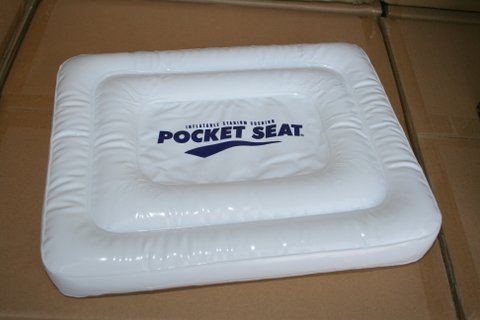 LARGE SIZE! PocketSeat Inflatable Stadium Seat Cushion 13x9x1.5
