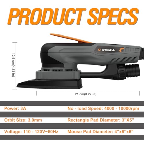 Onemana 2-in-1 Detail & Palm Sander