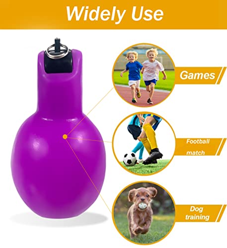 Dingfeiyu 1 Stück Handpfeife mit 1 Stück Edelstahl-Sportpfeifen, Trillerpfeife für Trainer, Schiedsrichter, Sportlehrer, Hundetrainer, Trillerpfeife Laut Notfall, Trainer Zubehör Fußball (violett)