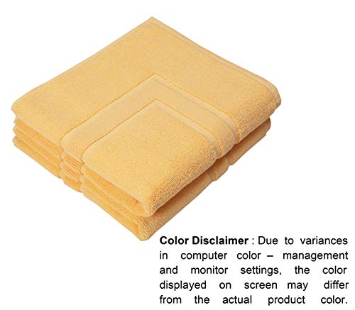 Glamburg Premium Cotton 20X32 Inch 2-Pack Bath Mats - 100% Ringspun Cotton - Luxury Hotel & Spa Quality - 800 Gsm - Durable Soft Highly Absorbent - Machine Washable - Yellow #TOP2