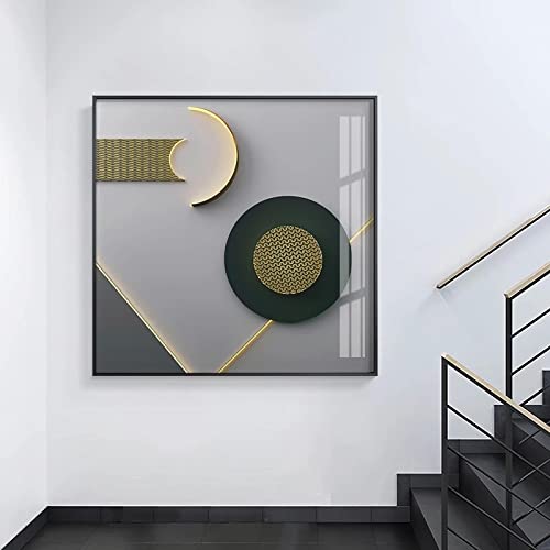 Affiche poster géométrique abstrait tableau mural salon moderne 50x50