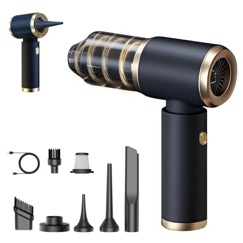 PEGOVO Handheld Car Vacuum Portable Cordless, 4 in 1 Handheld Vacuum Cleaner 15000PA High Power Air Blower & Pump & Air Duster, Mini Hand Held Vacuum Rechargeable for Home, Car, Office