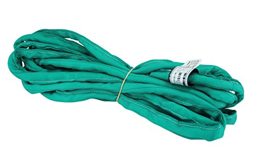 Usa Made Vr2 X 16' Green Slings 4'-30' Lengths In Listing, Double Ply Cover Endless Round Poly Lifting Slings, 5,300 Lbs Vertical, 4,240 Lbs Choker, 10,600 Lbs Basket (Usa Poly)(16 Ft) #TOP3