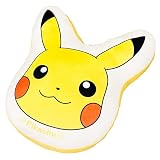 MORIPiLO 抱き枕 ポケモン ピカチュウ (もちもちフェイスクッション) 肌にやさしいふわモチ触感 グッズ ぬいぐるみ 昼寝枕 イエロー 37x40x10cm キャラクター まくらのモリシタ