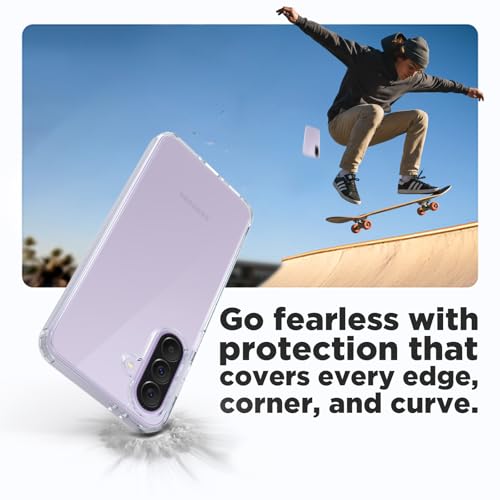 Image of RIGGEAR Shockproof Clear Hybrid Armor Back Cover Case Compatible with Samsung Galaxy A37 5G (Transparent PC and TPU Bumper)