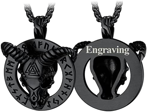 FaithHeart Satanic Necklace for Men Women Personalised Evil Satan Cross Pendant Baphomet Jewellery Stainless Steel/Gold/Black Plated(With Gift Box)