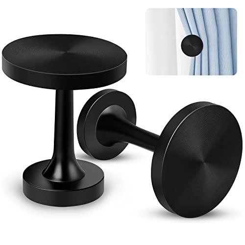 Curtain Holdbacks A Pair Black Metal Curtain Tie Backs Hooks Decorative Medallion Wall Mounted Curtain Hold Back Modern Vintage Drapery Tiebacks Tassel Holder