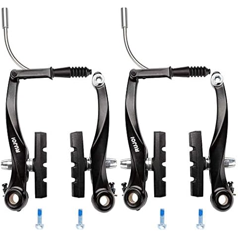 RUJOI Fahrradbremsen Set,Mountainbike V-Bremsen Typ,V-Brake Ersatzset für MTB,Rennrad,BMX,E-Bike Schwarz (2er Pack) Cover