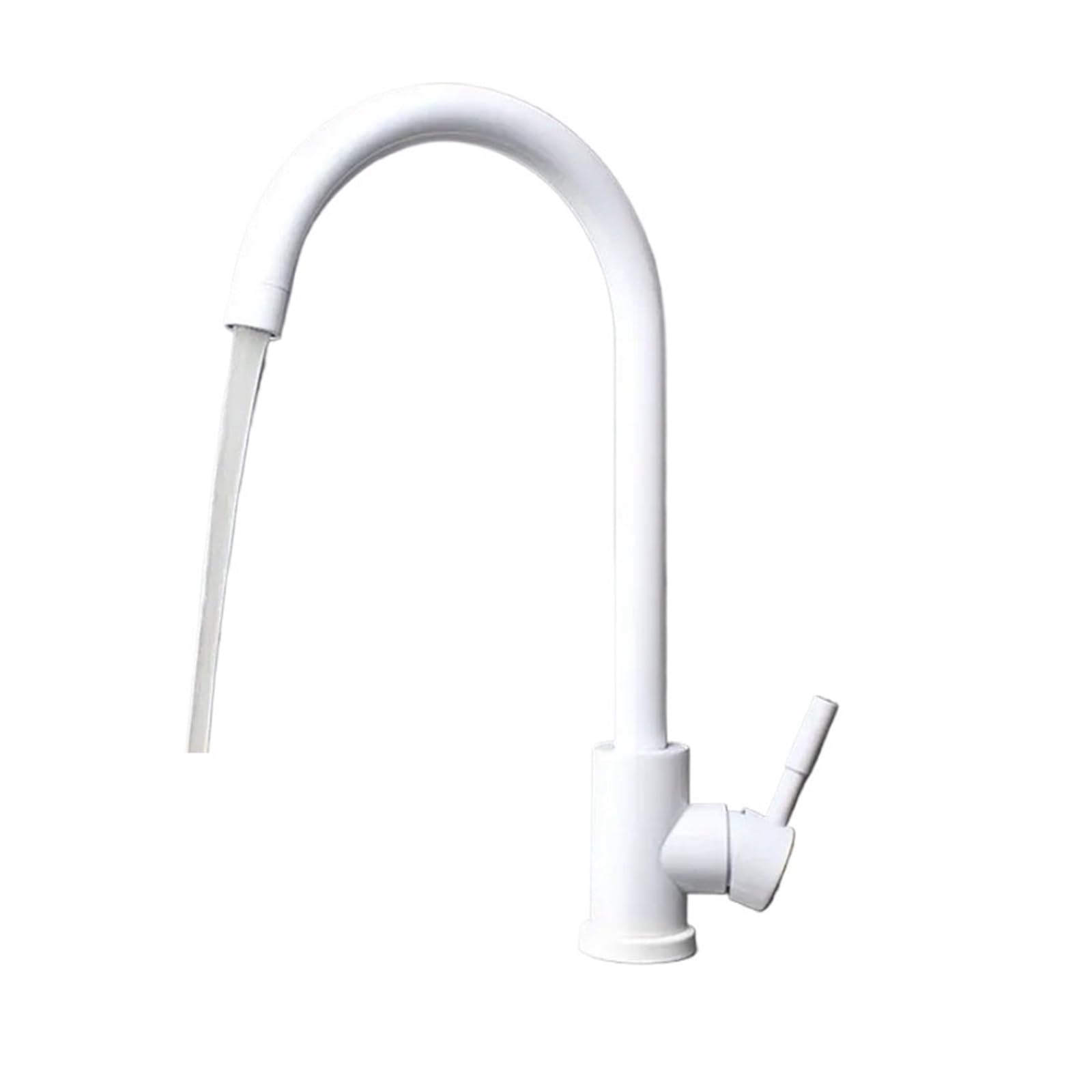 Robinet de cuisine en acier inoxydable 304 blanc mitigeur durable design épuré