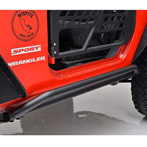KML Side Step Tubular Armor Rock Guards Fit for 07-18 Wrangler JK 2 Door