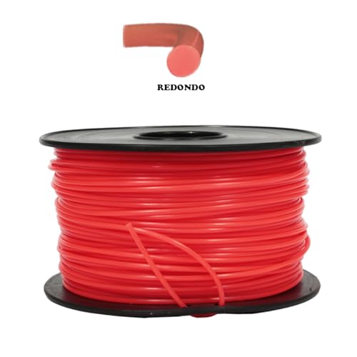 Fio De Nylon Quadrado 2,7mm Laranja Para Roçadeira 1kg