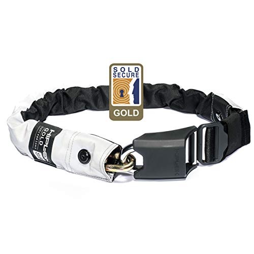 Hiplok Gold Chain Lock - Hi-Viz/Wearable Waist Belt Lock Clothing Clothes Bicycle Cycling Cycle Biking Bike Security Safety Anti Theft Accessories