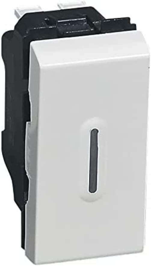 Legrand Mosaic 099612 – Interrupteur Va-et-Vient 1 Module Blanc Avec Voyant (Neuf)