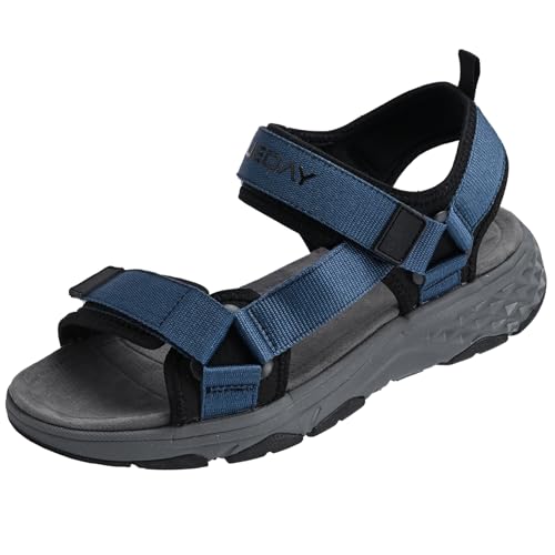 Queday Womens Mens Sport Sandals Outdoor Hiking Sandals with Arch Support Comfortable Athletic Beach Sandals for Travel Walking Trekking Camping