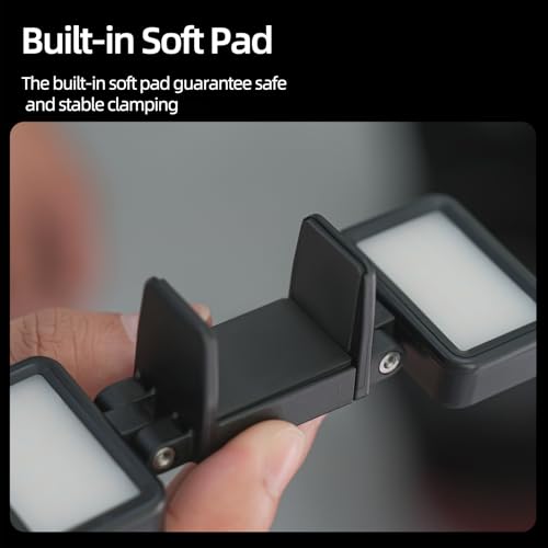 Luz de llenado de cámara recargable con brillo ajustable y rotación vertical y horizontal 6