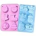 Sinwind 2 moldes de Silicona para Navidad, Molde de jabón de Navidad, Molde de Silicona para Tartas, para Magdalenas, Cupcakes, pudín, Hielo, Jello y más -Hacer Chocolate para Decoraciones de Navidad