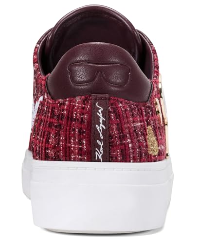 Image of Karl Lagerfeld Women's Cate Pins Tweed Lace up Sneaker