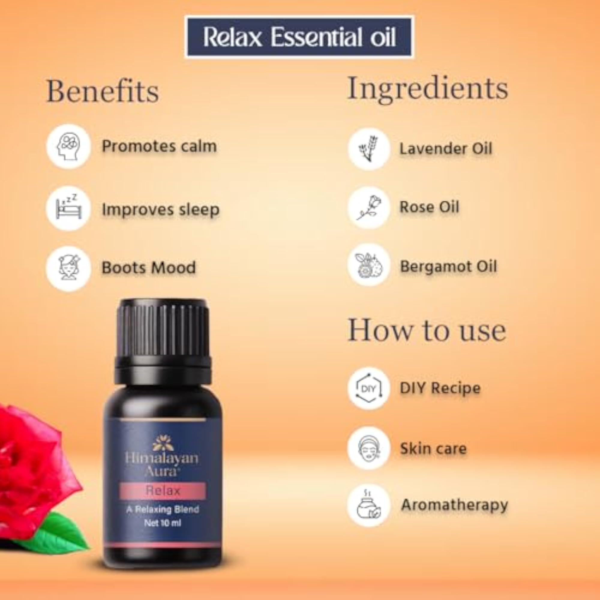 Himalayan Aura Relax Lavender Essential Diffuser Blend 30ml