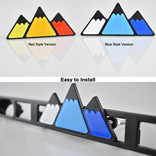 Image of Boigoo 3-Color Stripe Grille Emblem Badge Sticker Blue /White /Pale Blue
