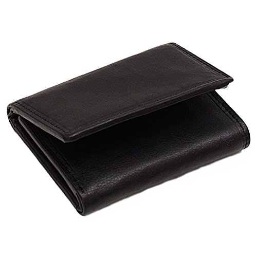 Paul&Taylor Mens Trifold Wallet RFID Protection Genuine Leather Black4