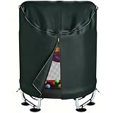 55” Mini Trampoline Cover with Zipper, Full Coverage Waterproof Cover, Heavy Duty 600D Oxford Fabric, UV...