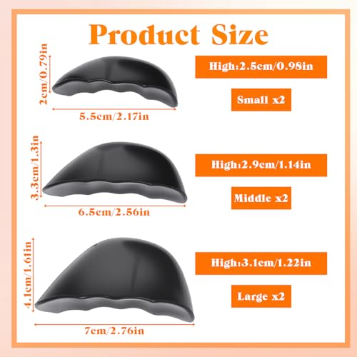 3 PCS rellenos ajustables para zapatos, esponja suave miniatura 2