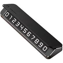Concealable Aluminum Car Parking Phone Numbering Temporary Parking Numbering Plate Holder with Coofbe Leather Cover