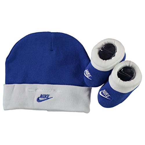 Preisvergleich Produktbild Nike Baby Set Mütze und Schuhe royalblau-weiss 0-6 Monate