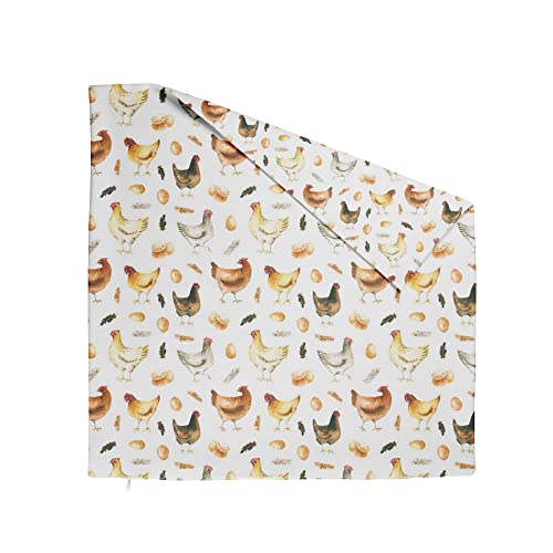 TherapieWelt Funda de almohada para cojín sin relleno - Funda de algodón con cremallera para dormitorio de adultos 60 x 80 cm con forma de huevo de gallina, color naranja y blanco Cover