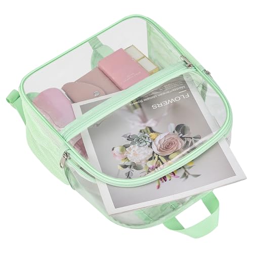 Image of Oraben Clear Backpack for Stadium Events 12x11x6 inch Stadium Bag | Clear Bag for Game Day ,Sportsing, Concerts , Fast Security Check, Waterproof PVC, 2 Side Pockets